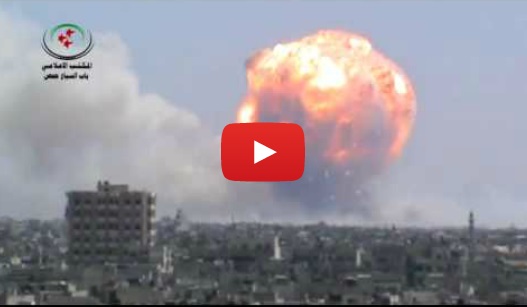 أقوى انفجار  تشهده القرى العلوية في حمص  ( فيديو )